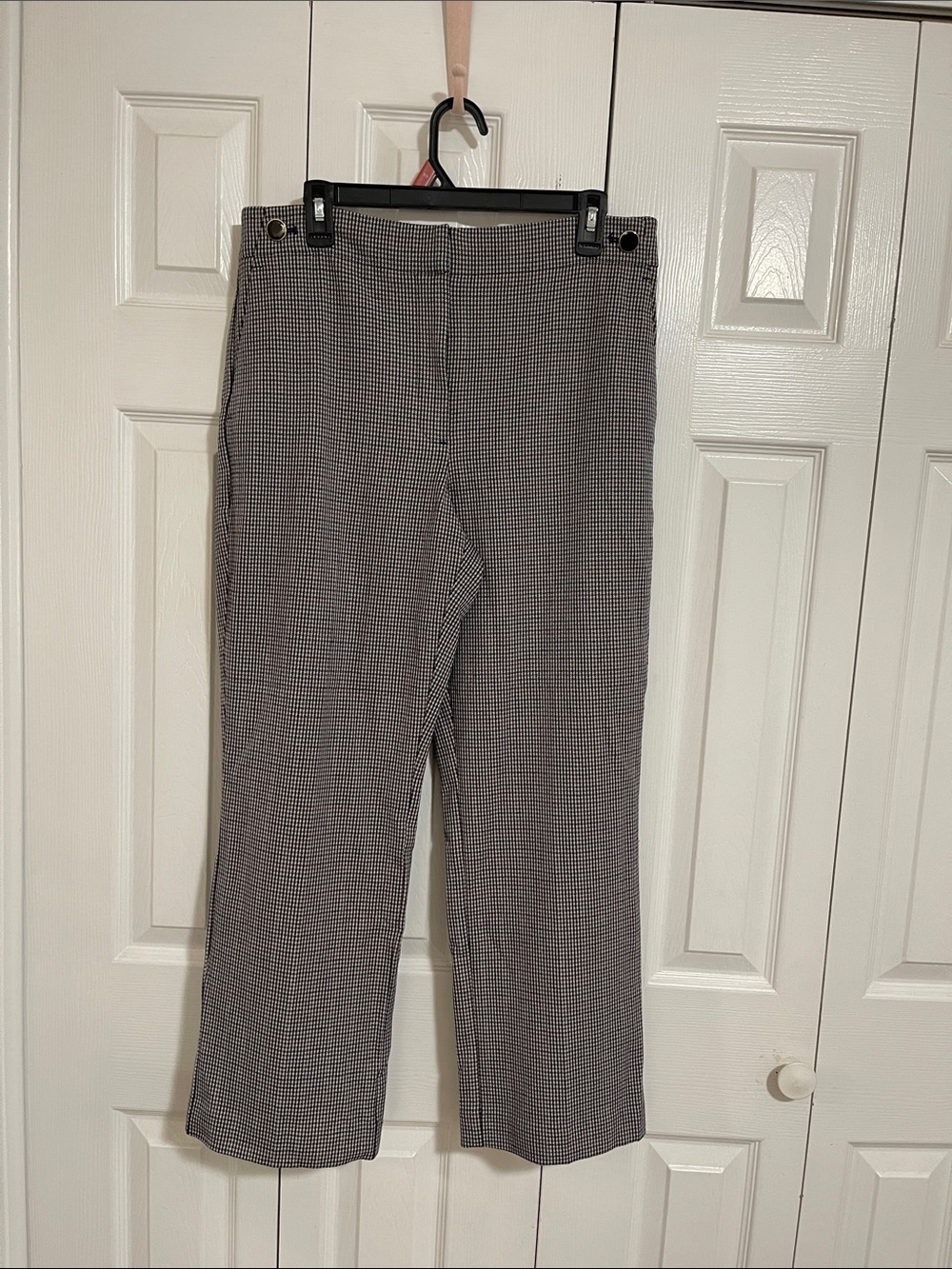 Ann Taylor Factory Classic Houndstooth Dress Pants - Black/Gray/Blue/Violet